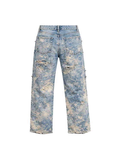 Frostbite Denim – Arctic Blue Distressed Jeans